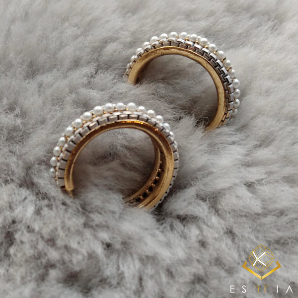 Chain Pearl Hoop